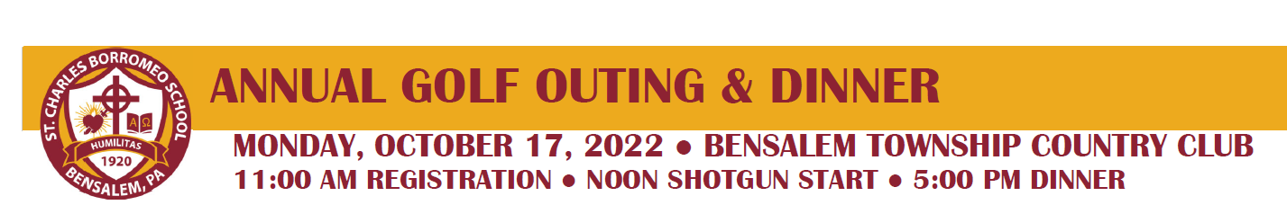 annual golf outing banner